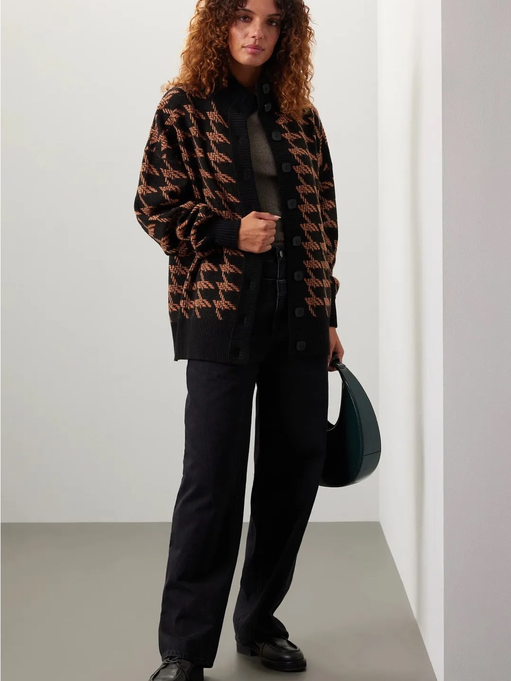 Ashley Park Houndstooth Knit Jacket